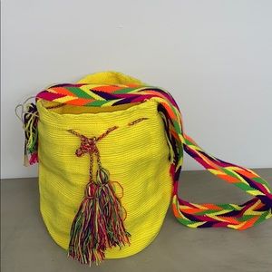 Wayuu Tribe crossbody neon yellow